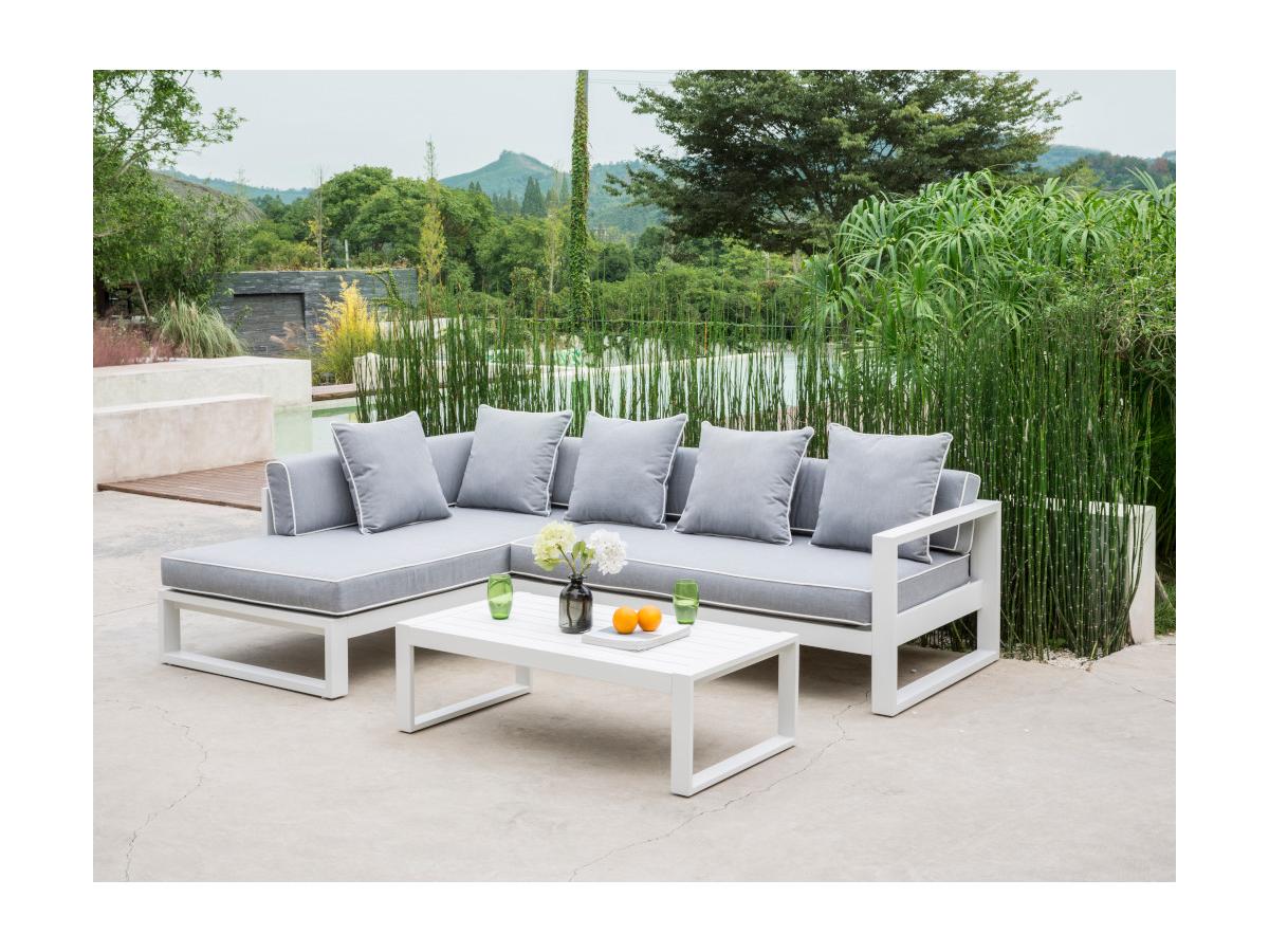 Garten Sitzgruppe MOLOKAI Aluminium Ecksofa