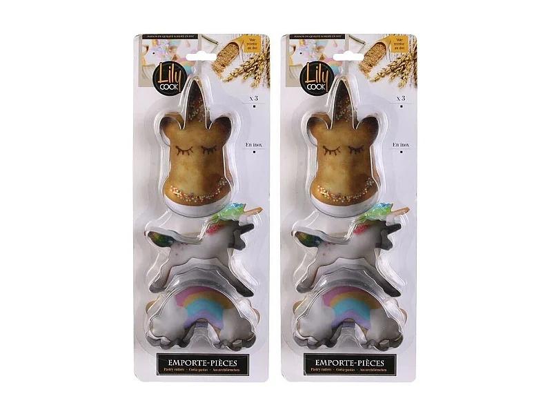 Emporte-pièces en métal licorne (Lot de 2)
