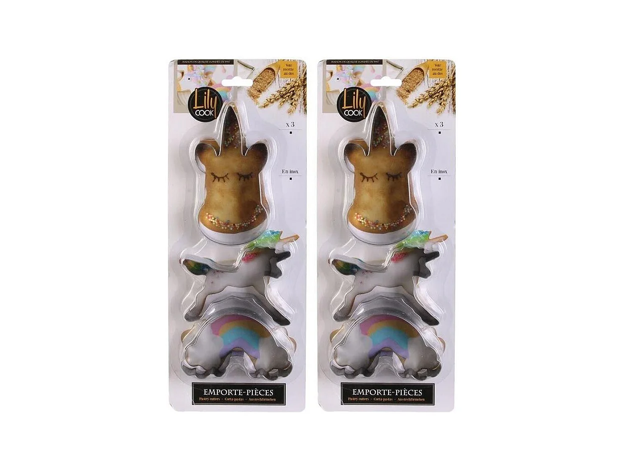 Emporte-pièces en métal licorne (Lot de 2)