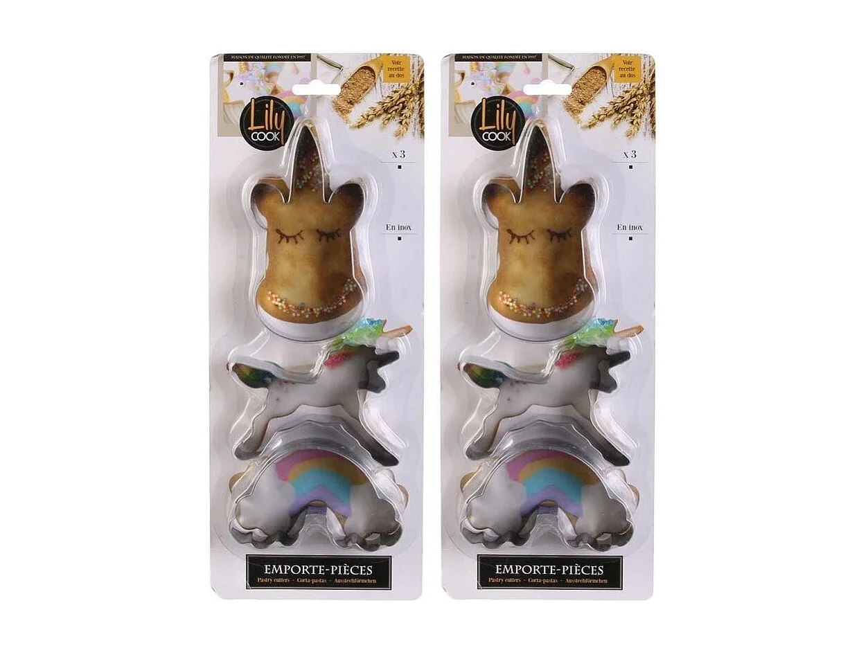 Emporte-pièces en métal licorne (Lot de 2)