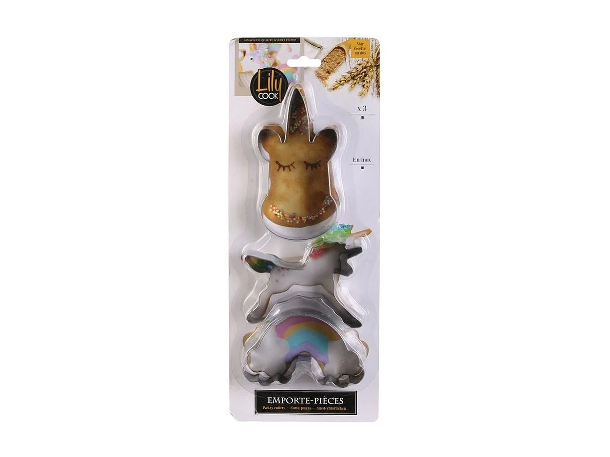 Emporte-pièces en métal licorne (Lot de 2)