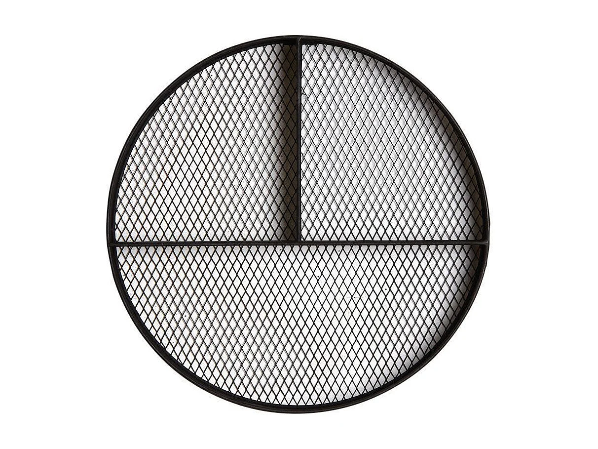 Etagère ronde murale fond grillagé