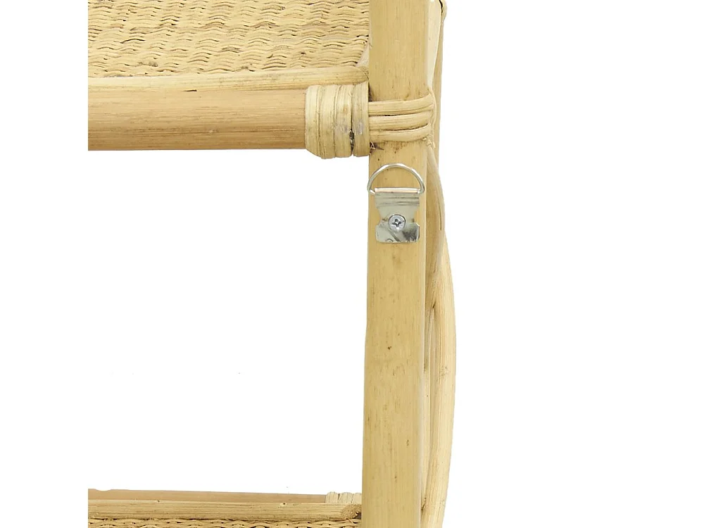 Etagère murale en rotin naturel 2 niveaux