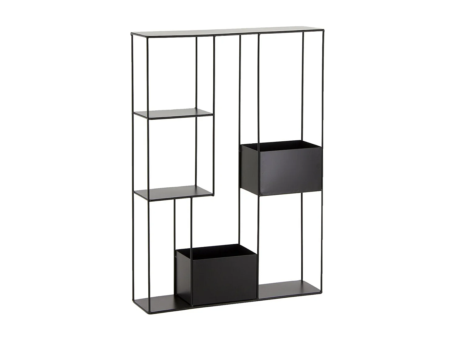 Étagère murale en métal noir