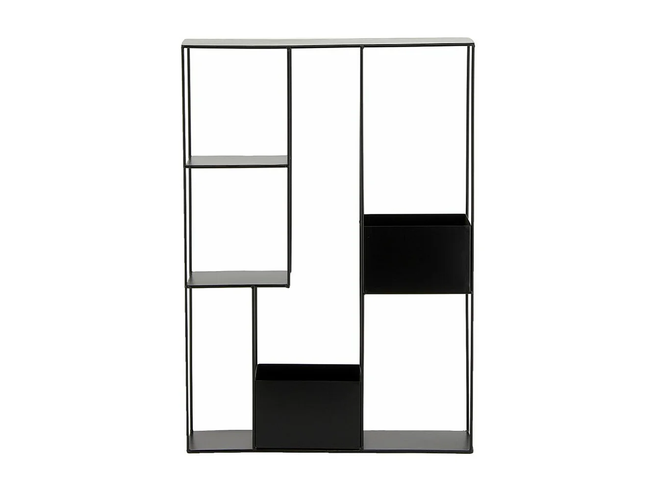 Étagère murale en métal noir