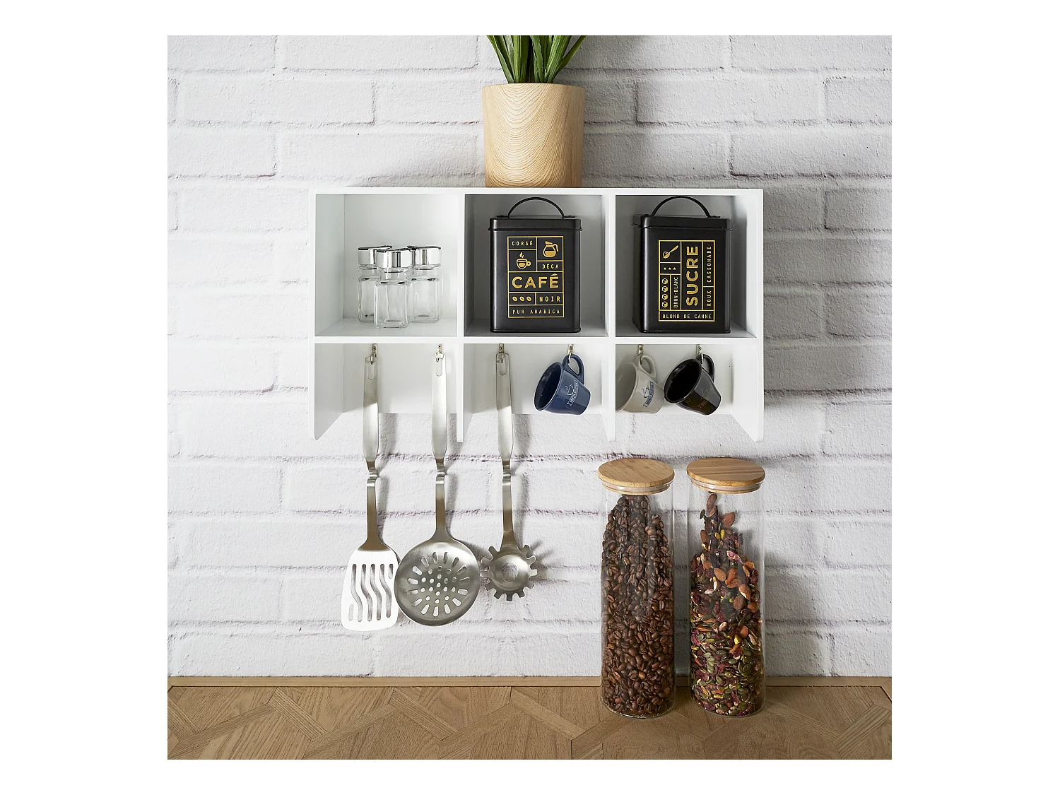 Etagere Murale Blanche Blanc