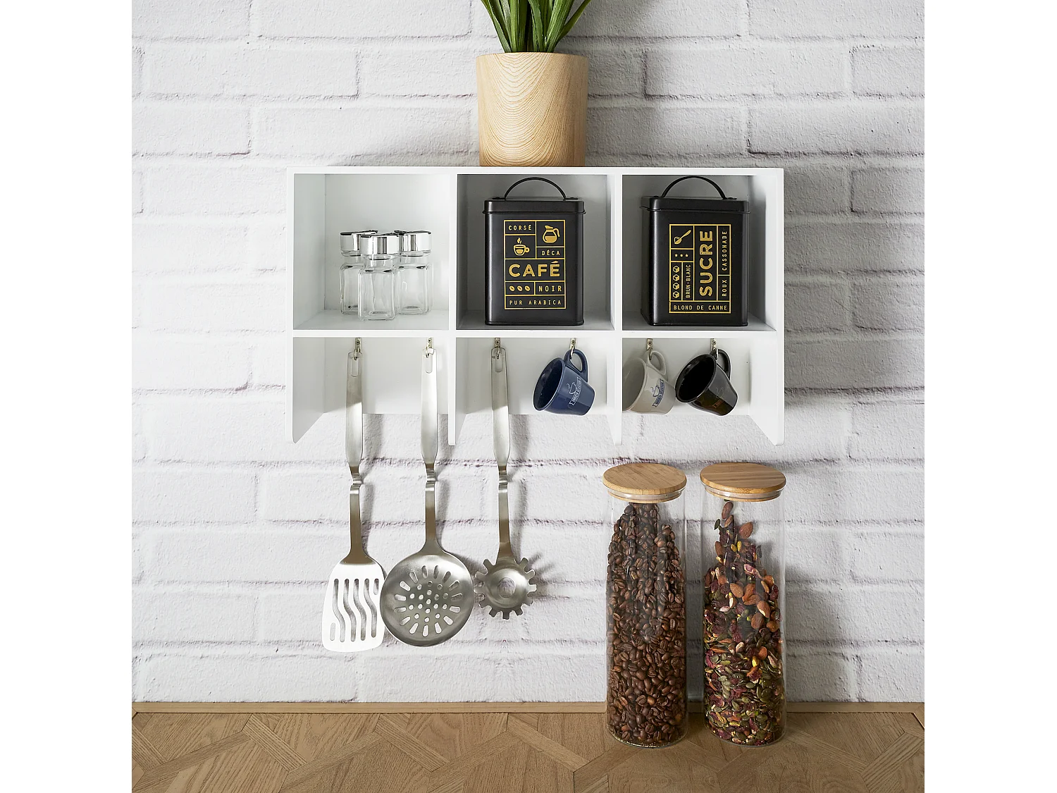 Etagere Murale Blanche Blanc