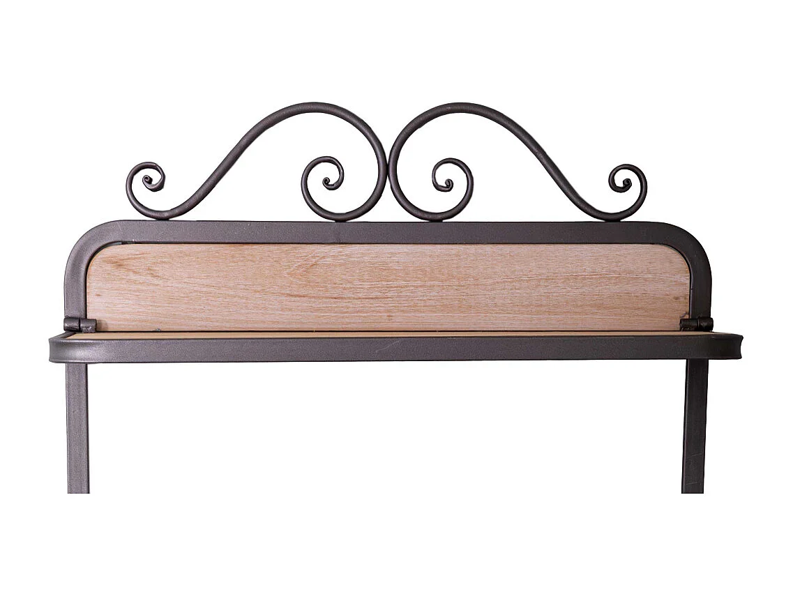 Etagère murale en acier et sapin