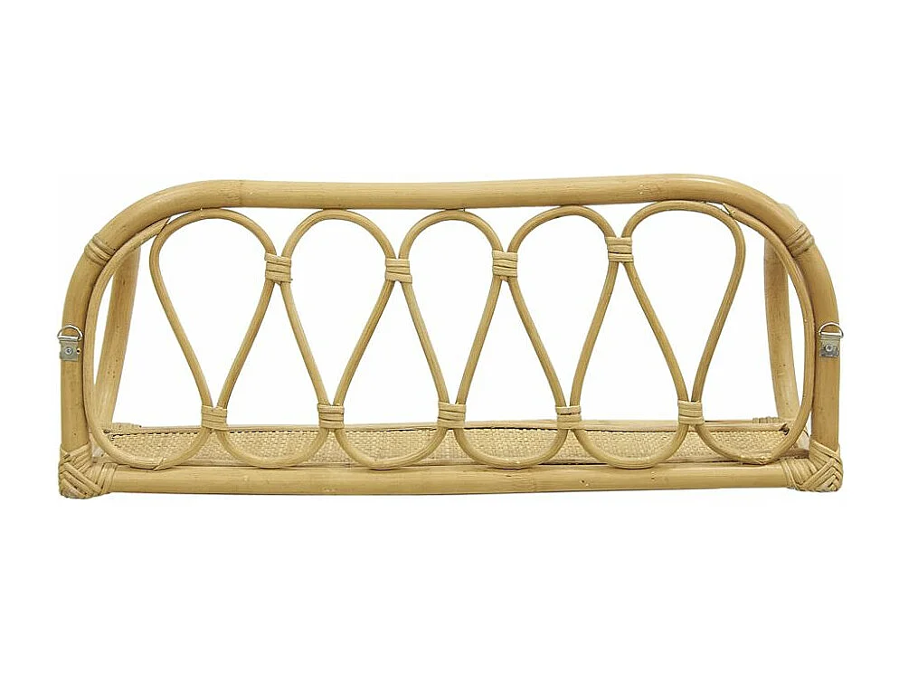Etagère murale en rotin naturel 1 niveau