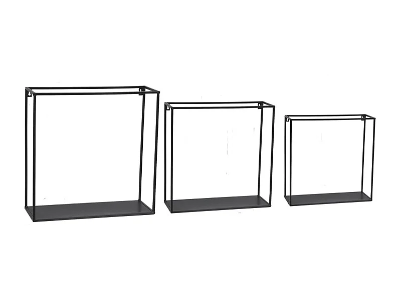 Etagères murales en métal (Lot de 3)