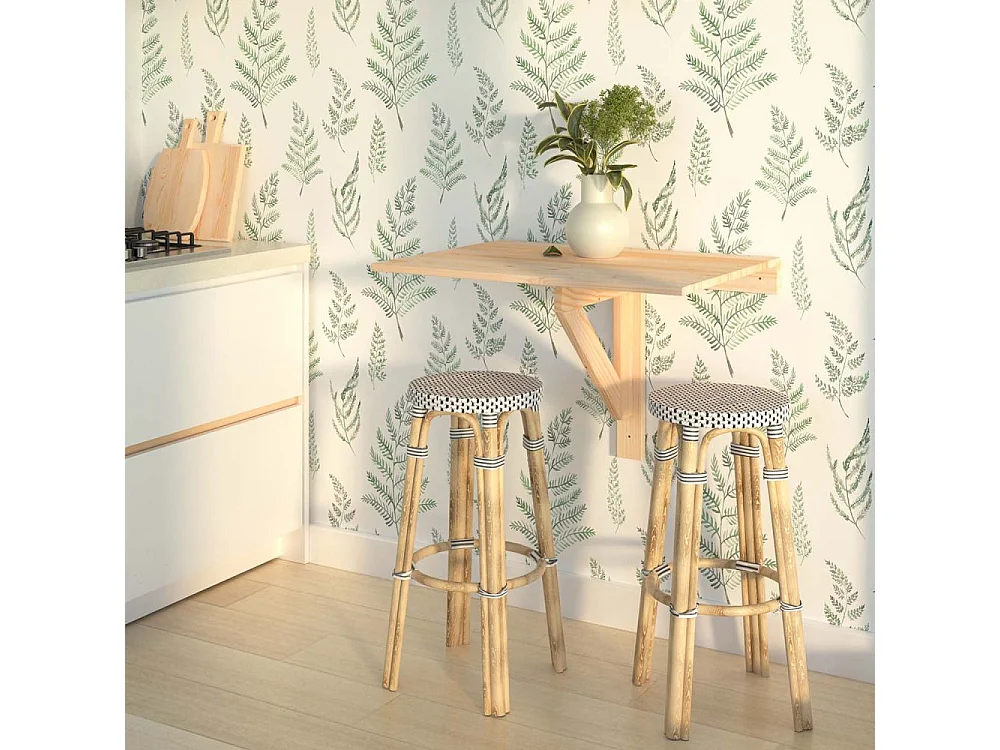 Etagère murale pliable en pin massif