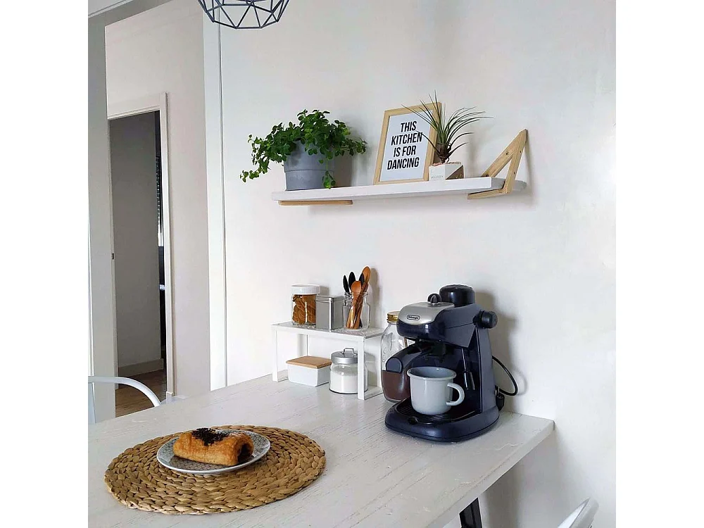 Etagère tablette murale en pin brut 90 x 25 cm