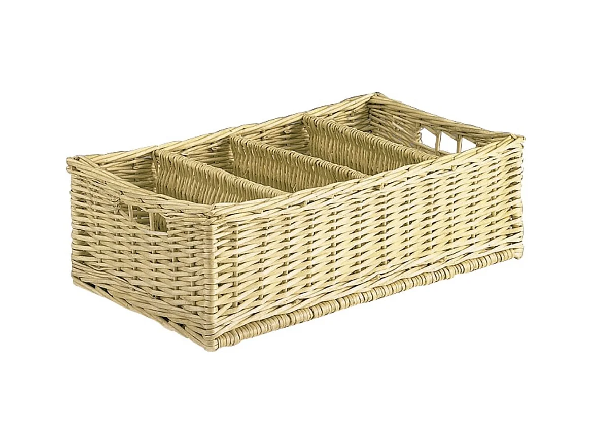 Range-couverts en osier blanc