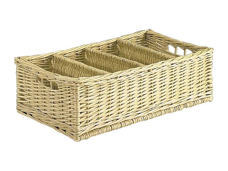 Range-couverts en osier blanc