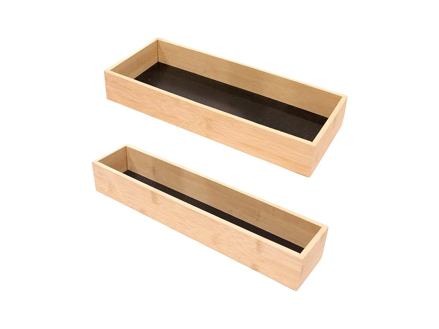 Rangement en bois pour tiroir fond noir (Lot de 2)