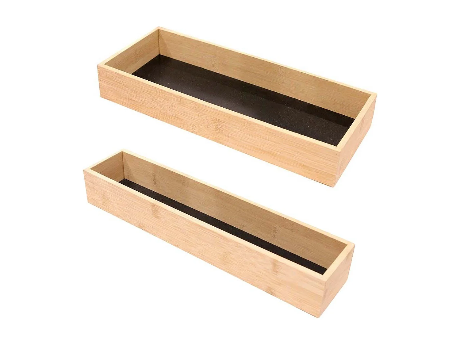 Rangement en bois pour tiroir fond noir (Lot de 2)