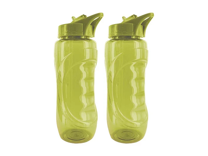Gourde de sport bouchon avec paille 900 ml (Lot de 2) Vert