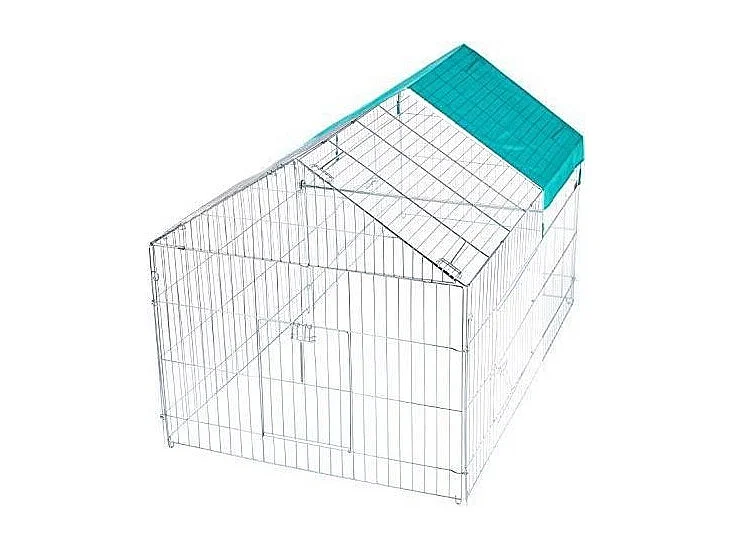 Enclos extérieur zingué avec bâche