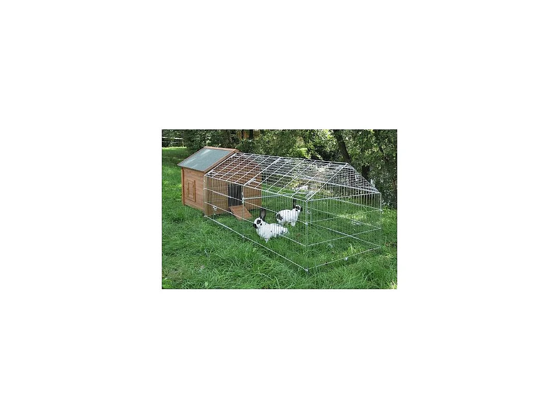 Enclos extérieur zingué avec bâche