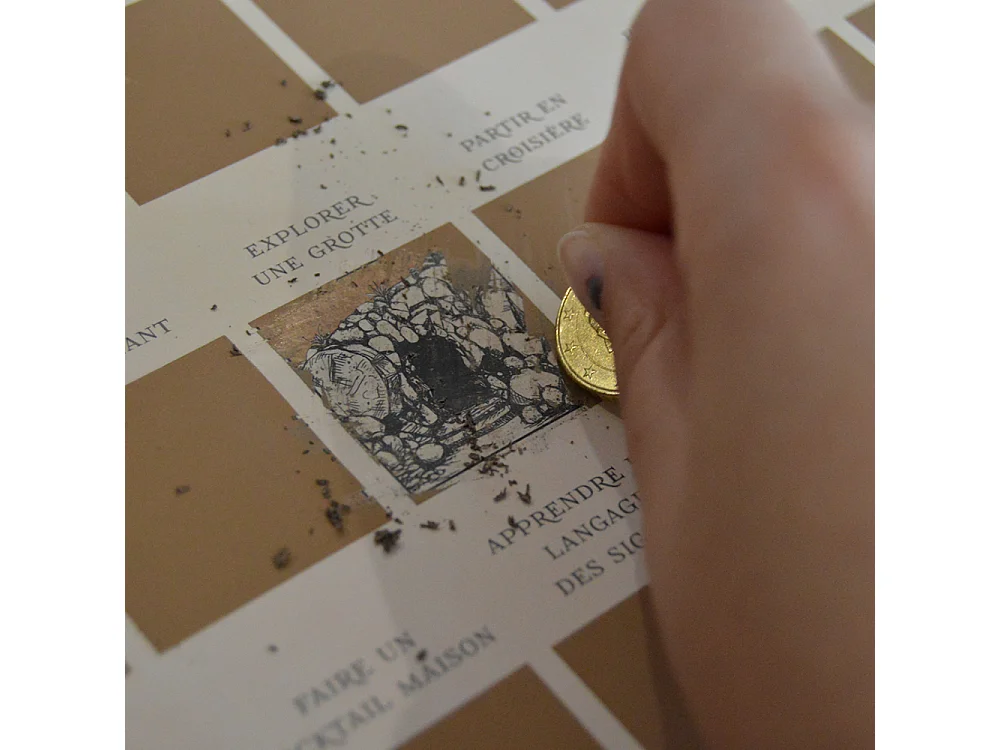 Poster à gratter Les 100 choses à faire dans sa vie