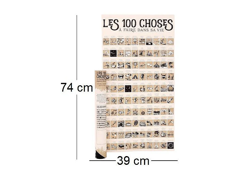 100 Dinge zu tun zum Rubbeln Poster