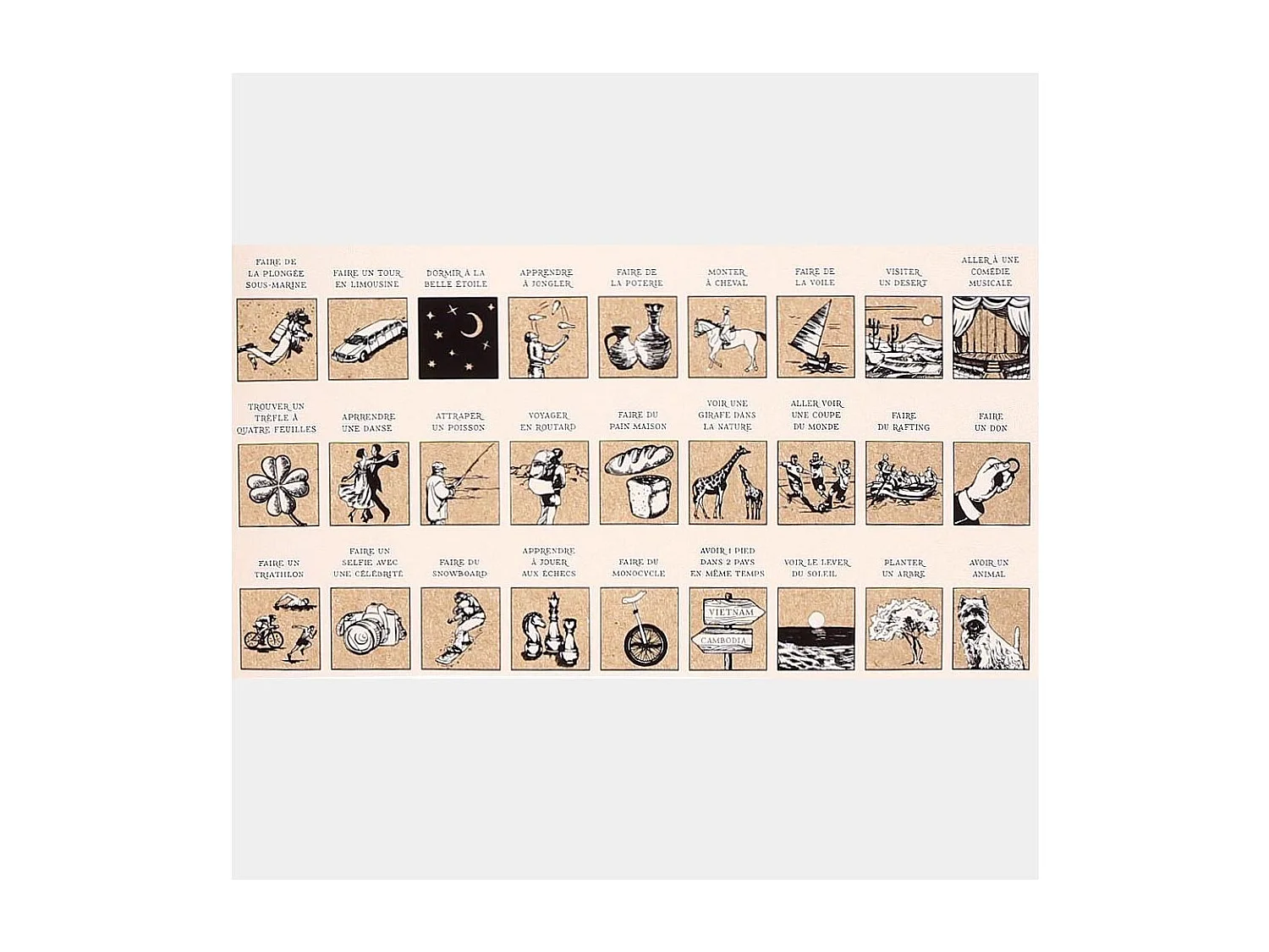 100 Dinge zu tun zum Rubbeln Poster