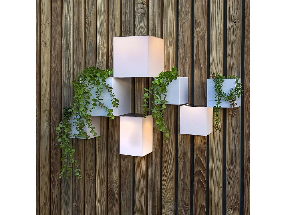 Applique murale recharge solaire Wally 18 x 18 x 18 cm