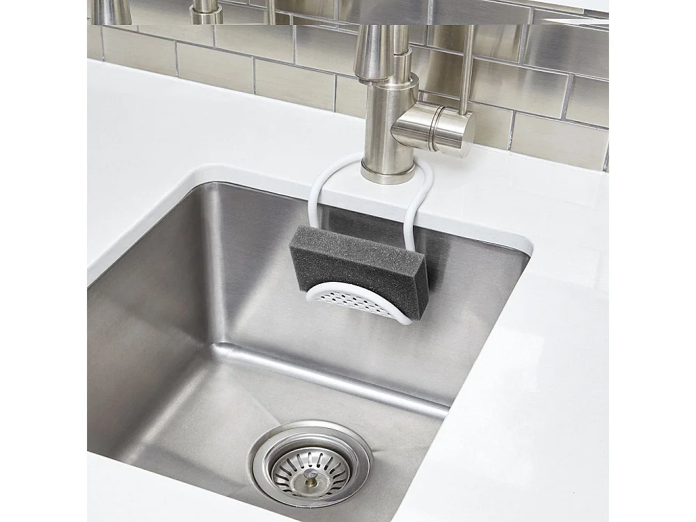 Support accessoires robinet Blanc