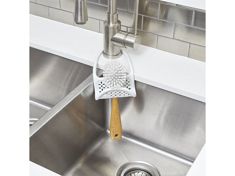 Support accessoires robinet Blanc