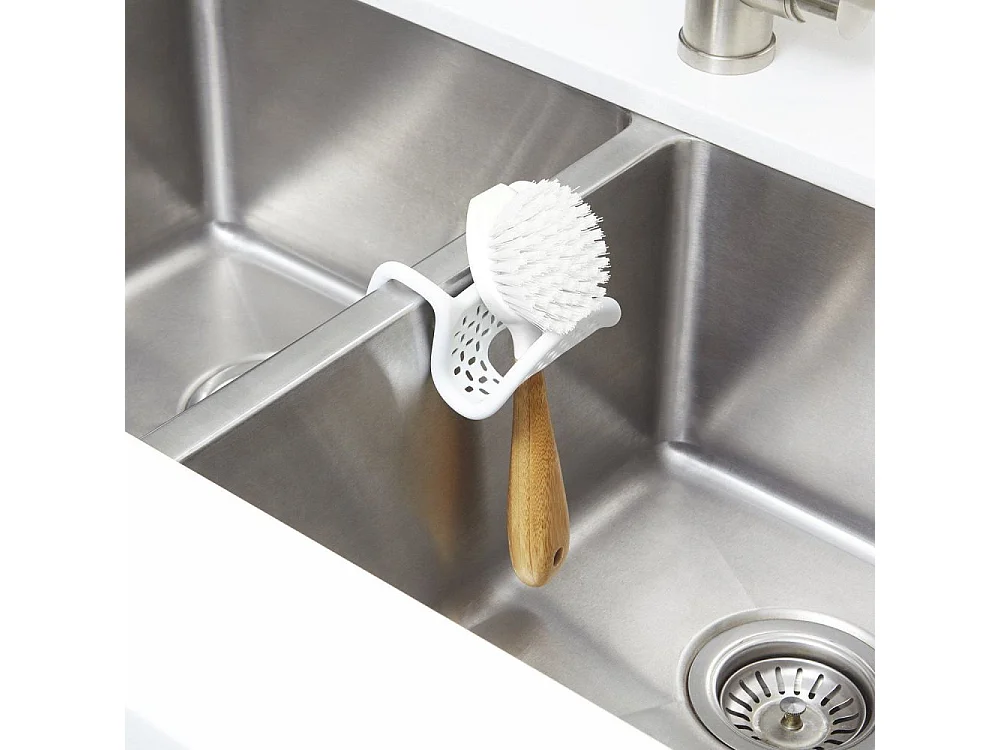 Support accessoires robinet Blanc