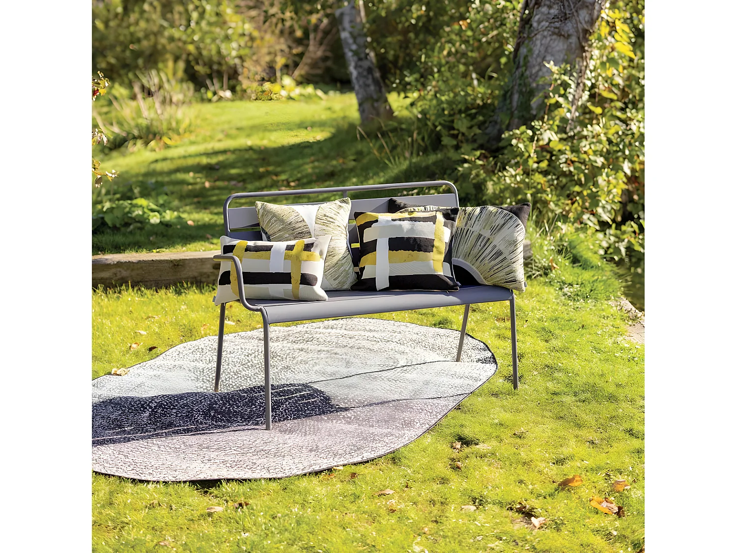Tapis extérieur en polypropylène Malia Ovale