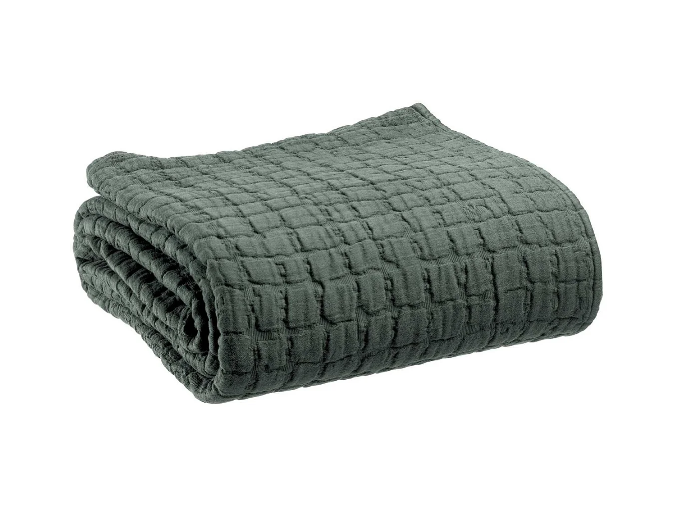 Plaid en coton Swami 130 x 200 cm Thym