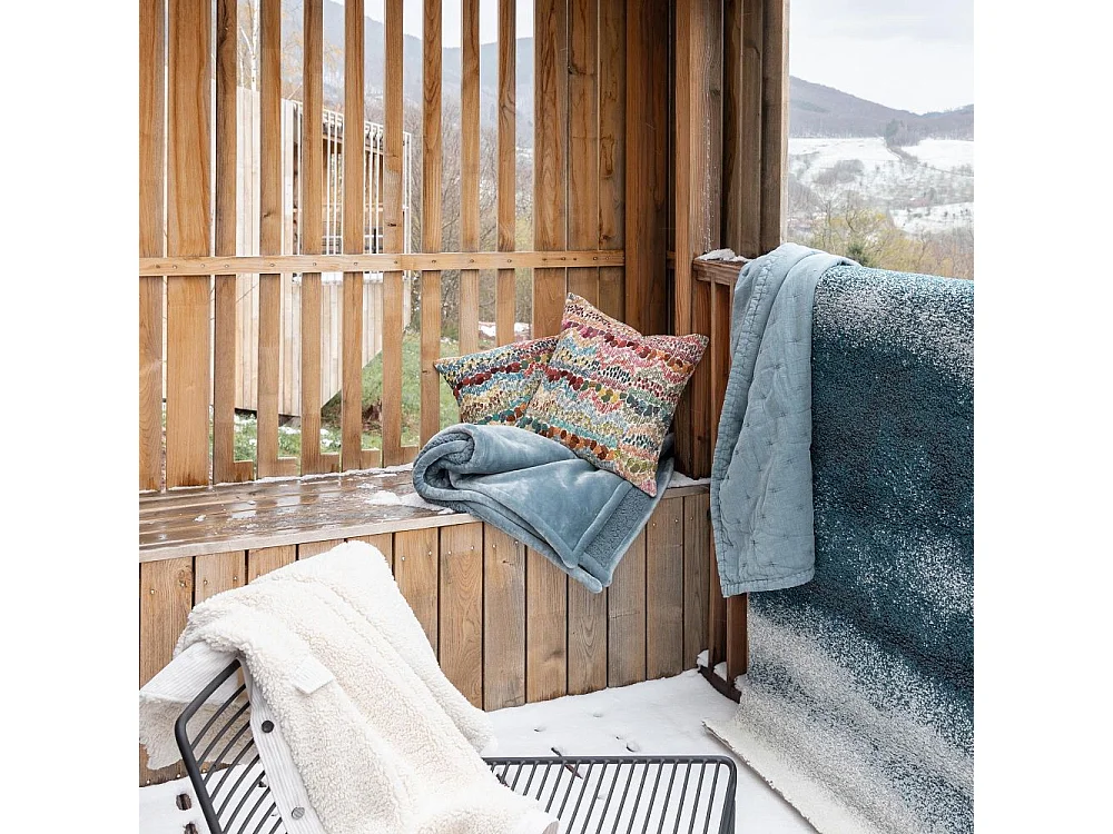 Maxi plaid en polyester Michka 220 x 180 cm