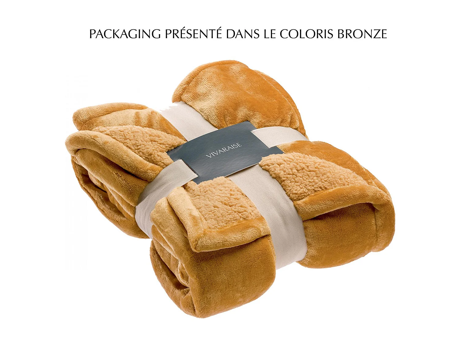 Maxi plaid en polyester Michka 220 x 180 cm