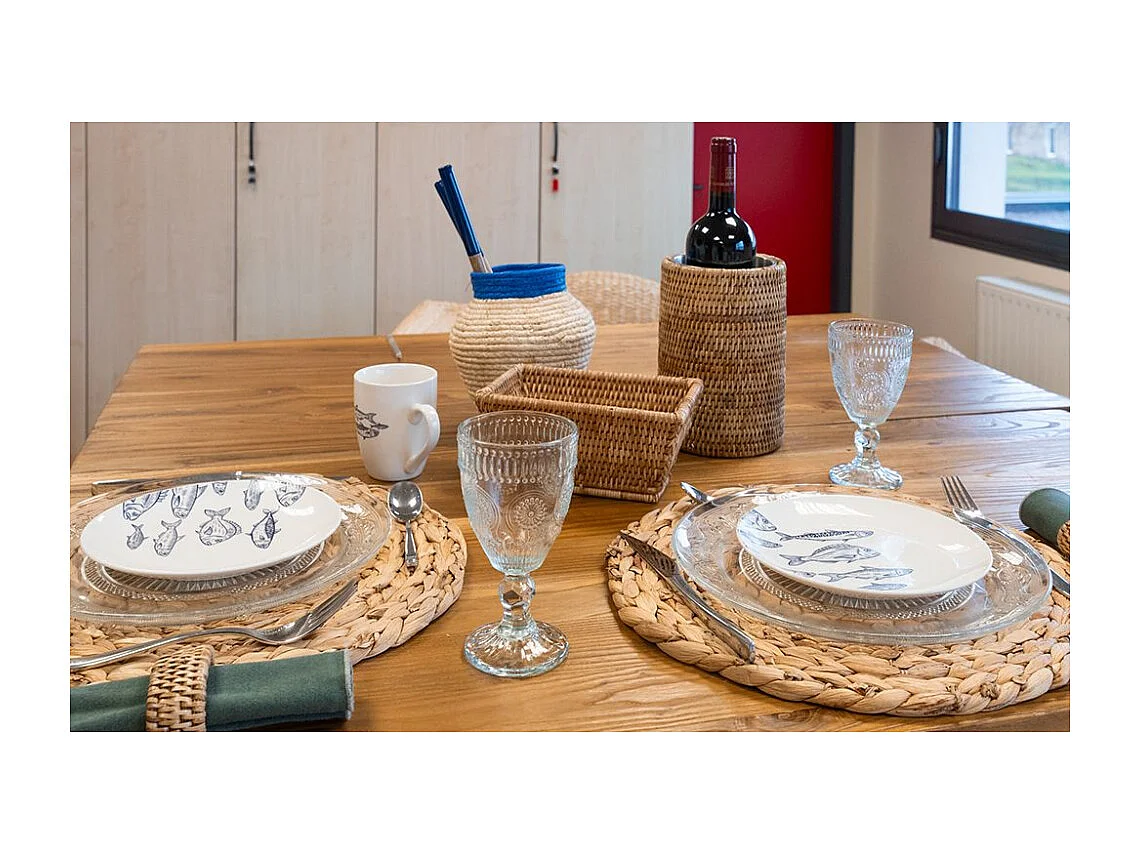 Sets de table ronds en jacinthe