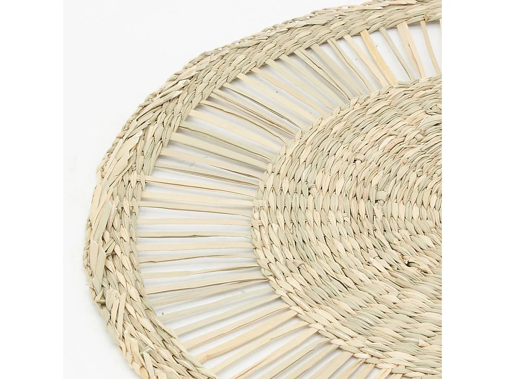 Sets de table en jonc de mer naturel ajouré