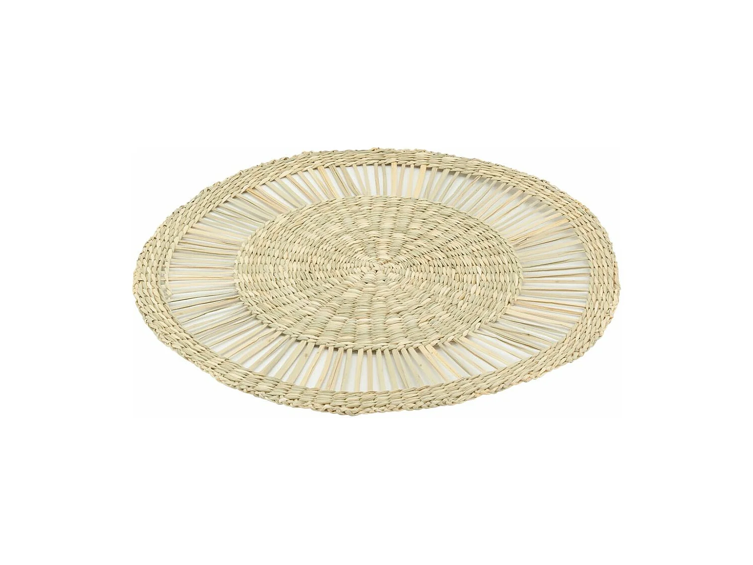 Sets de table en jonc de mer naturel ajouré