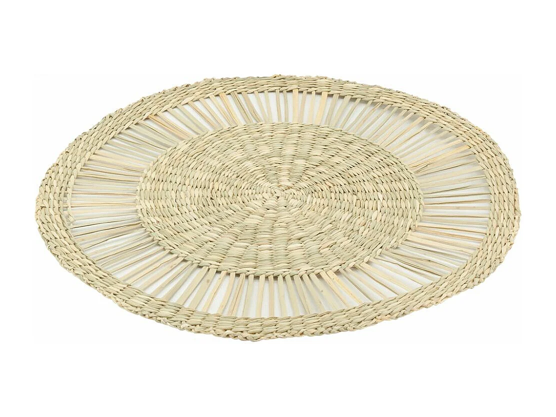 Sets de table en jonc de mer naturel ajouré