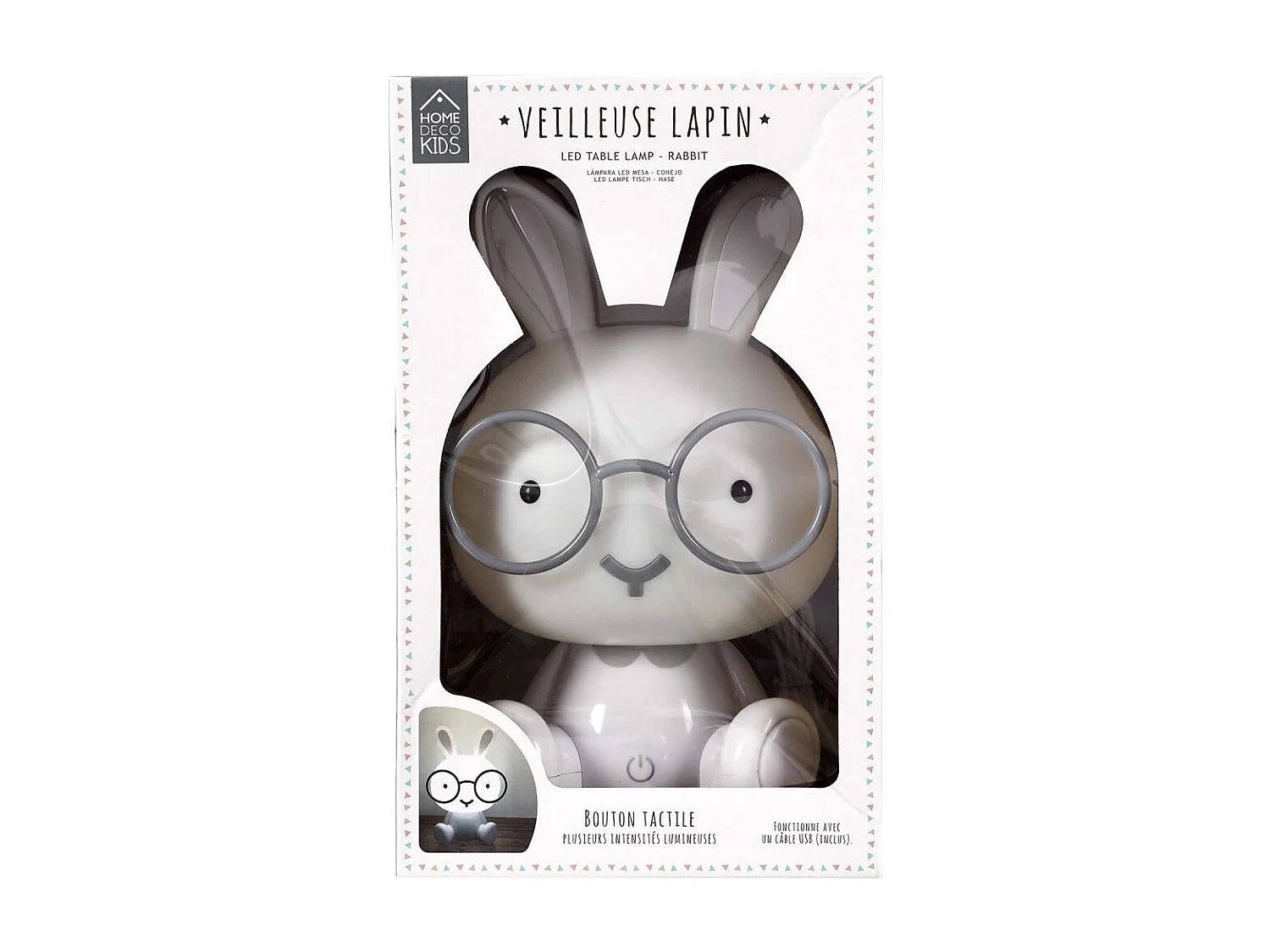 Lampe à Poser LED "Lapin" 23cm Blanc