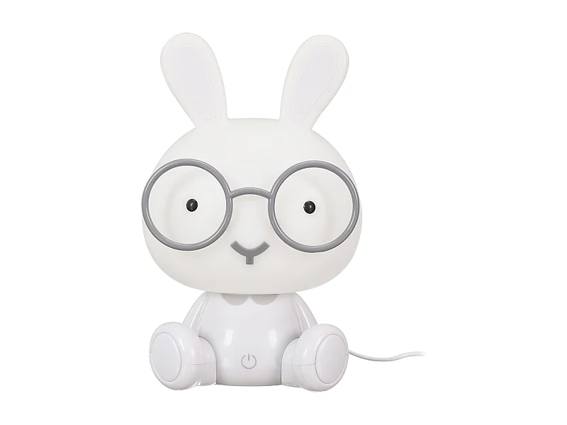 Lampe Led Table Lapin Blanc, Gris