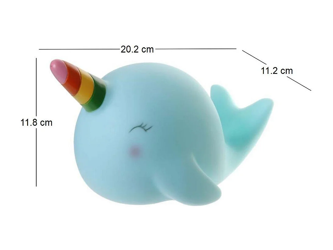 Veilleuse Baleine 21x13x13cm Bleu
