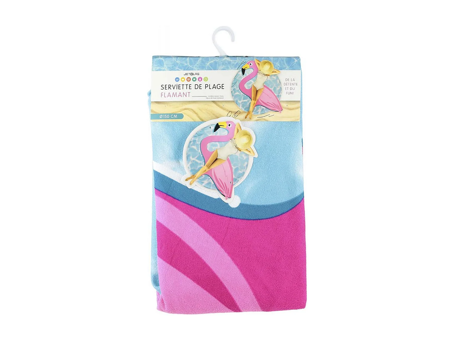 DRAP DE PLAGE 150CM FLAMANT M8