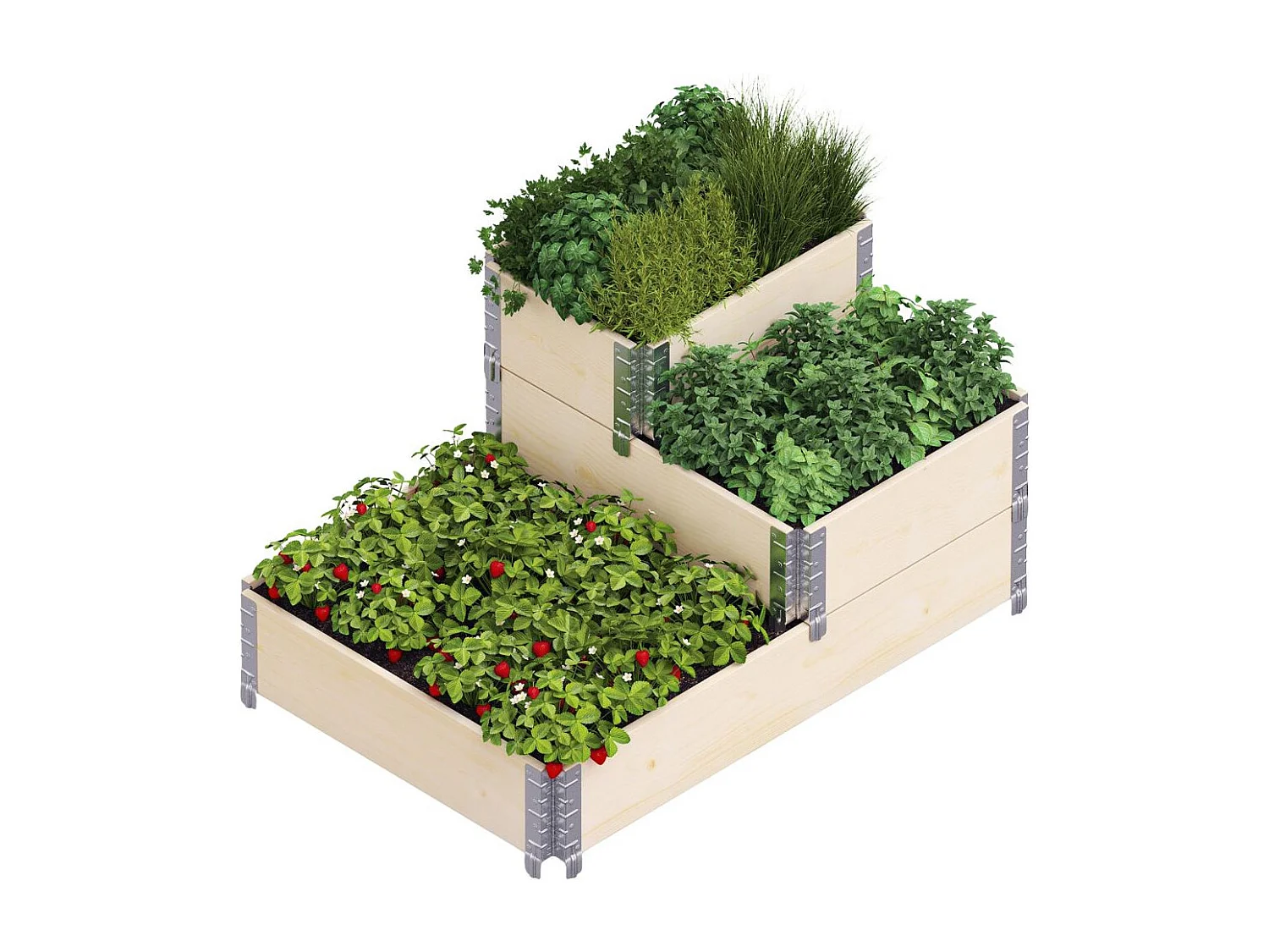 Carré potager 3 niveaux Stepped Bed 120 x 80 x 58.5 cm