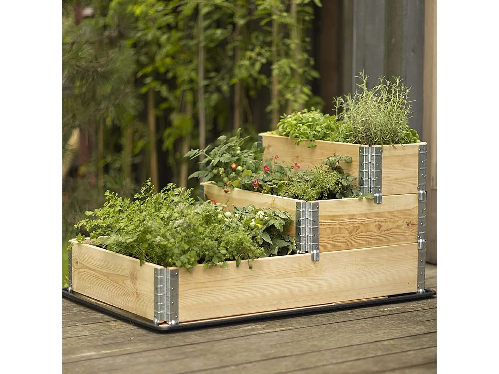 Carré potager 3 niveaux Stepped Bed 120 x 80 x 58.5 cm