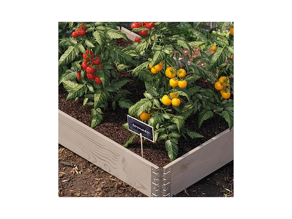 Carré potager Gardenbox 120 x 80 cm Gris