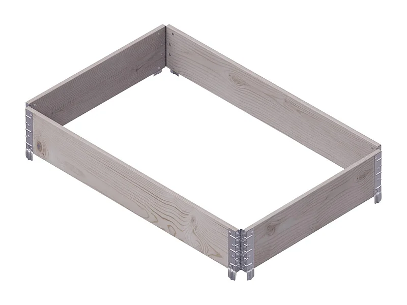 Carré potager Gardenbox 120 x 80 cm Gris