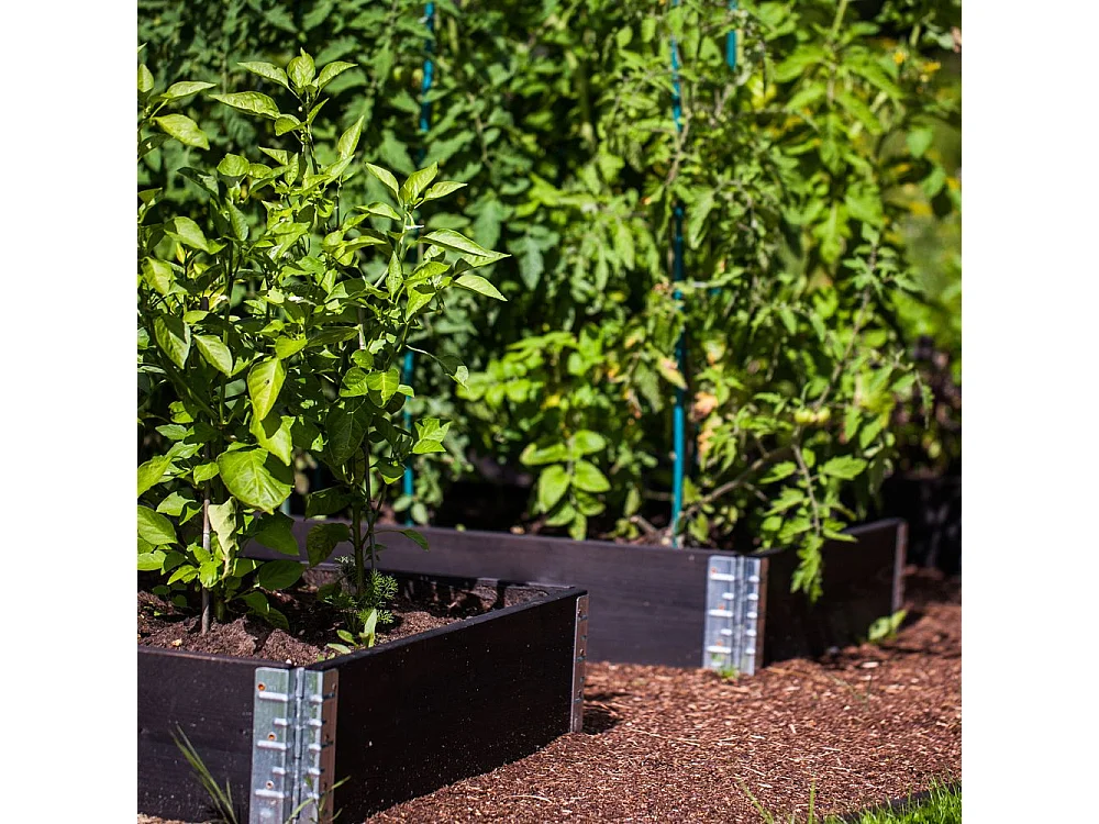 Carré potager Gardenbox 120 x 80 cm (Lot de 2) Gris