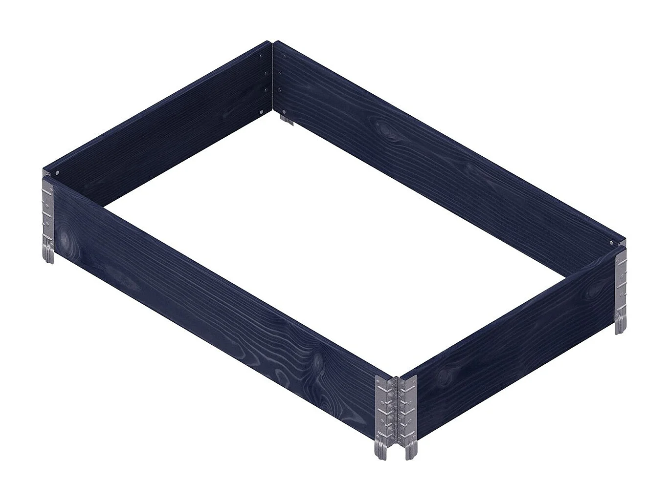 Carré potager Gardenbox 120 x 80 cm (Lot de 2) Noir