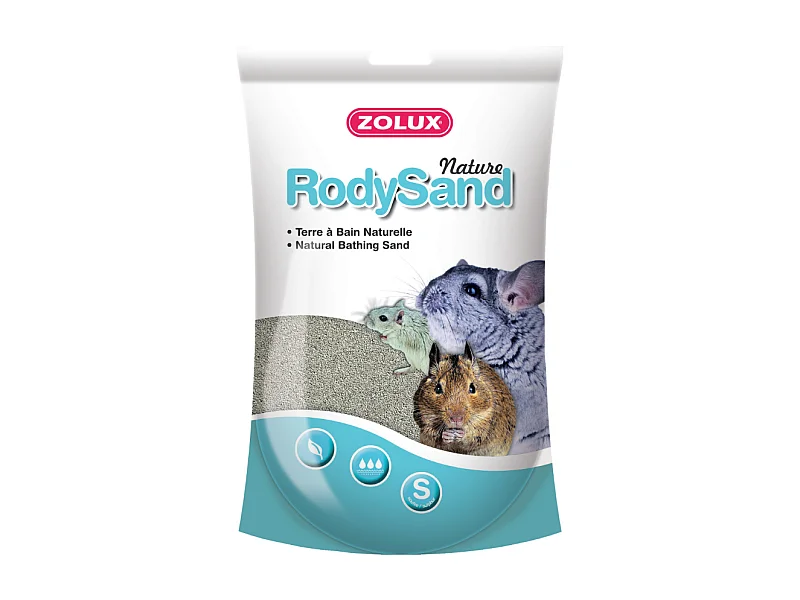 Terre à bain pour chichillas Rody sand 2L (Lot de 2)