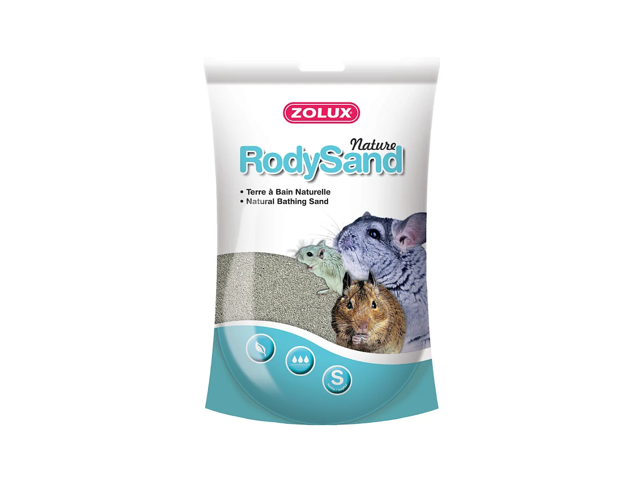Terre à bain pour chichillas Rody sand 2L (Lot de 2)
